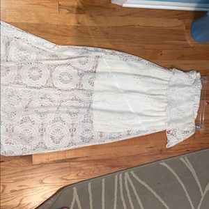 white lace maxi dress